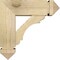 Ekena Millwork Olympic Arts and Crafts Rough Sawn Bracket w/ Offset Brace, Douglas Fir, 6"W x 16"D x 16"H BKT0604X16X16OLY03RDF - alternate 3